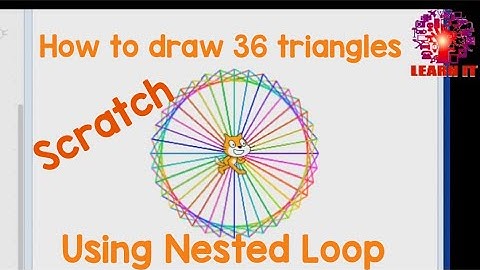 Graphic programming in scratch//how to draw 36 triangles using Nested Loop/scratch tutorial/learn it
