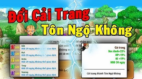 Ngọc Rồng Online - Skybabybd Gom đủ x20 loại bùa đổi Cải Trang Tôn Ngộ Không !!
