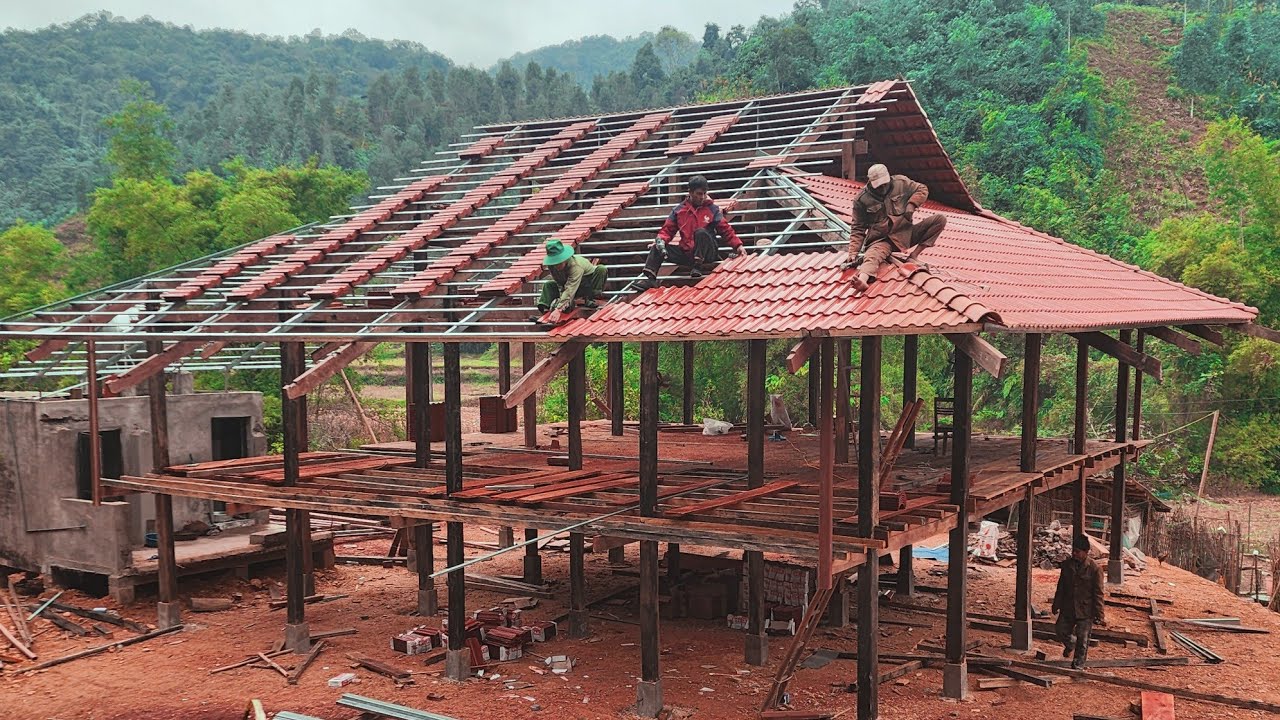 build-a-200m2-house-roofed-with-3000-earthen-tiles-youtube