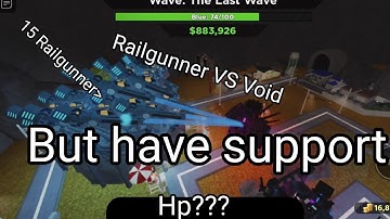 Can Railgunner defeat Void? + support | Roblox Tower Battles
