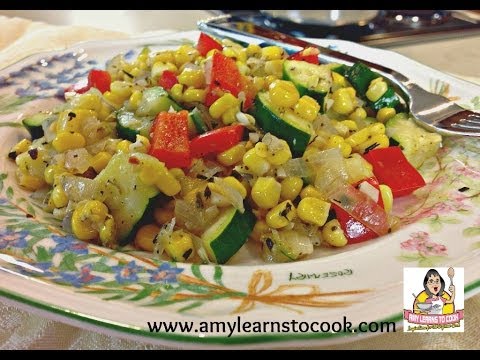 Summer Vegetable Saute ~ Mixed Vegetable Stir Fry or Saute ~ Amy Learns to Cook