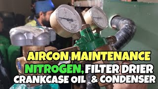 AIRCON NITROGEN TEST, FILTER DRIER & CRANKCASE OIL REPLACEMENT, & WATERCOOLED CONDENSER by leckyjake 10,299 views 1 year ago 9 minutes, 11 seconds
