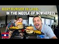 We had the BEST American style Burger in Laos surrounded by nature near a National Park!