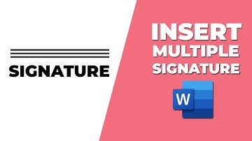 How to insert multiple signature lines in word