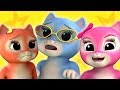 tiga anak kucing kecil | 3d sajak pembibitan | Luke Lily Rhymes | Nursery Song | Three Little Kitten