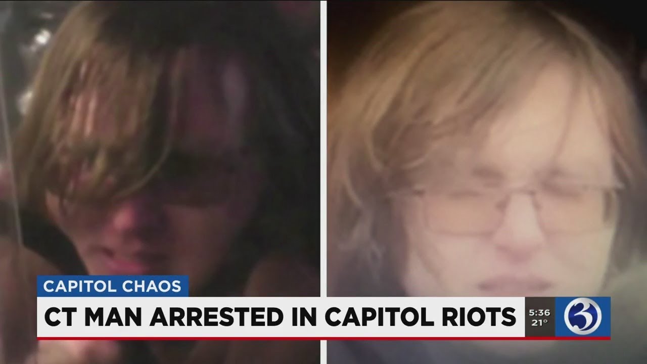 Video Ct Man Accused Of Pinning Officer Seen Being Crushed By Door During Capitol Riot Youtube