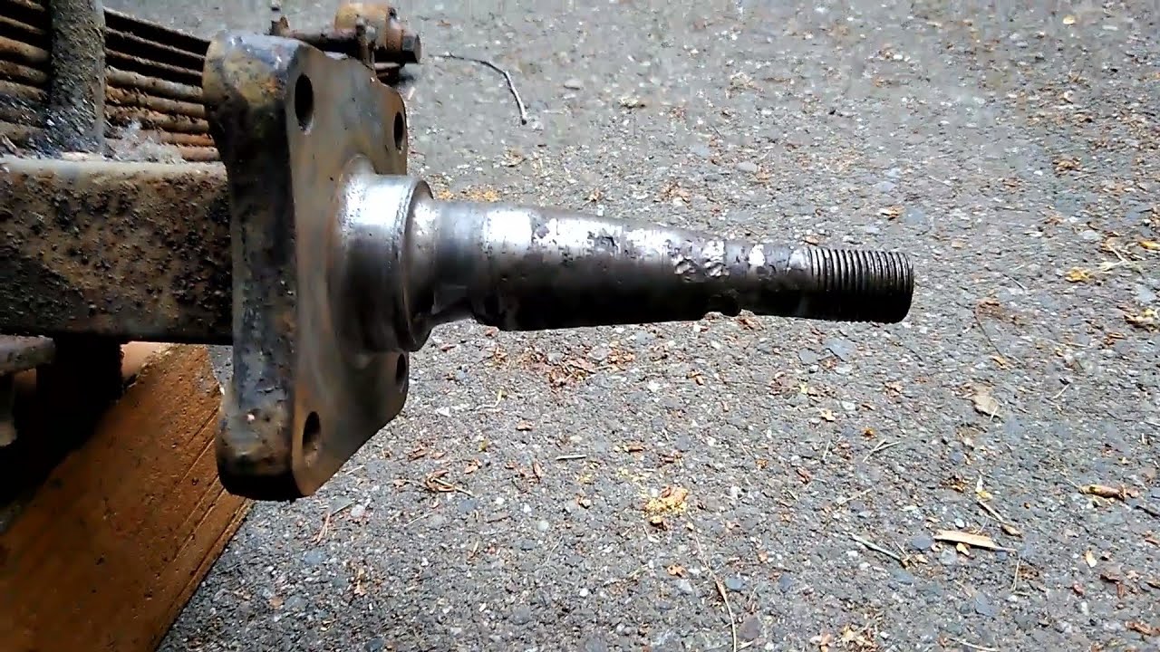 Boat trailer axle spindle repair with JB Weld 