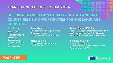#2024TEF - Building translation capacity in the candidate countries