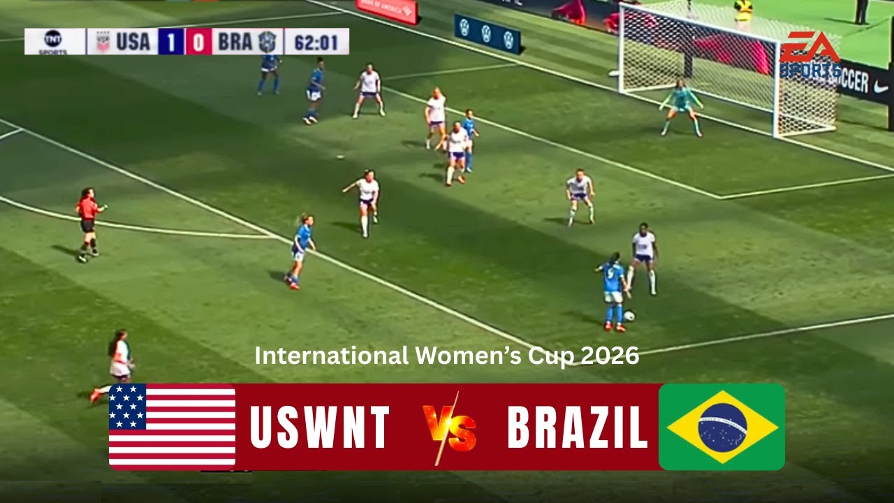 Женская сборная США против Бразилии – Классический женский футбольный матч | Напряженный товарище...