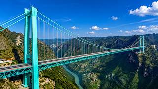 Inside the World’s Highest Bridge: How China’s Impossible Suspension Bridge Was Built!
