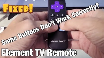 Element Roku TV Remote: Some Buttons Don