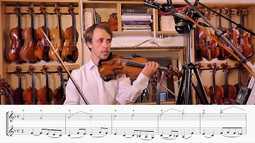 Violin F Major scale, Play through (♩ = 100)  TEACHER / ACCOMPANIMENT