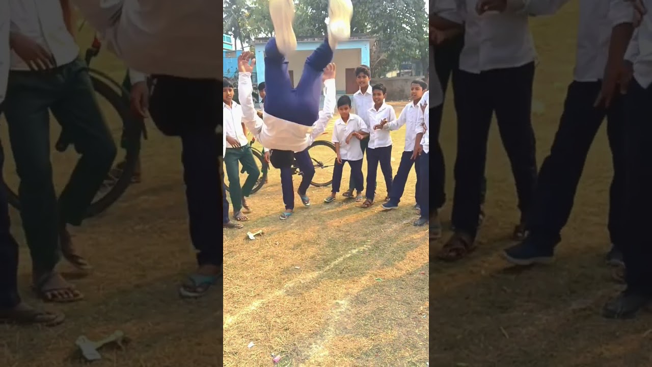 High School public Reaction Back Flip Video