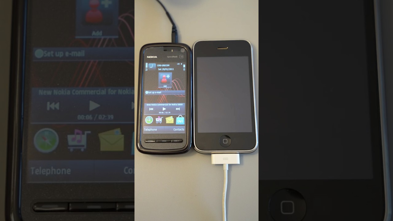 Year 2008 phone comparison. Nokia 5800 VS iPhone3G. 