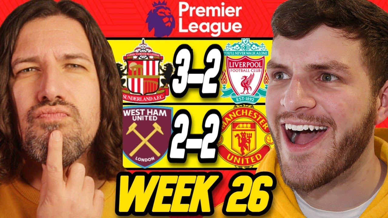 PREMIER LEAGUE WEEK 26 PREDICTIONS