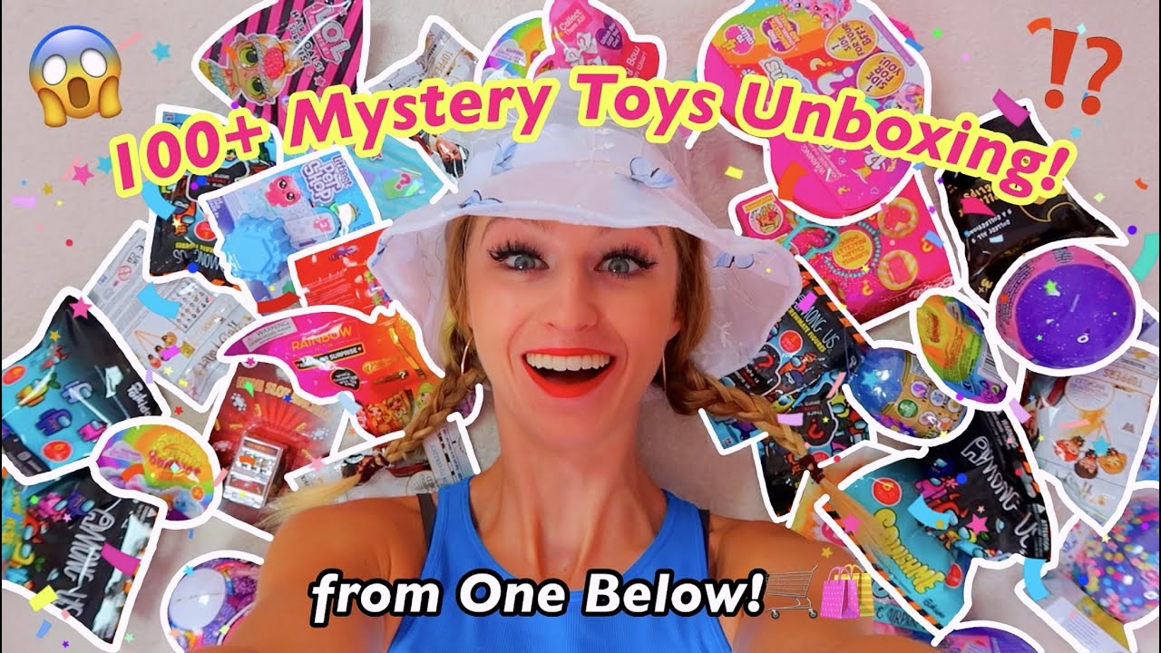 UNBOXING 100+ MYSTERY TOYS AND BLIND BAGS FROM ONE BELOW!!😱🛒✨ (OUR  BIGGEST HAUL YET!🫢🎁) 