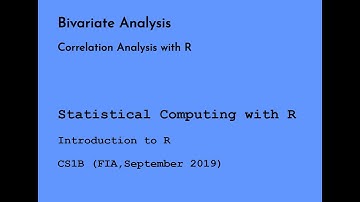 Correlation Analysis with R (with complementary graphical procedures)