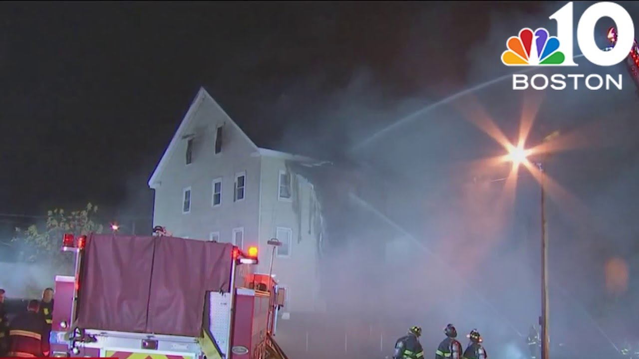 Dozens displaced after Peabody apartment building fire - YouTube
