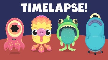 Character Vector Art Timelapse - Illustrator