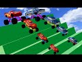 Big &amp; Small Monster Truck Lightning Mcqueen vs Monster Truck Dok Hudson | PART 2 | BeamNG.Drive