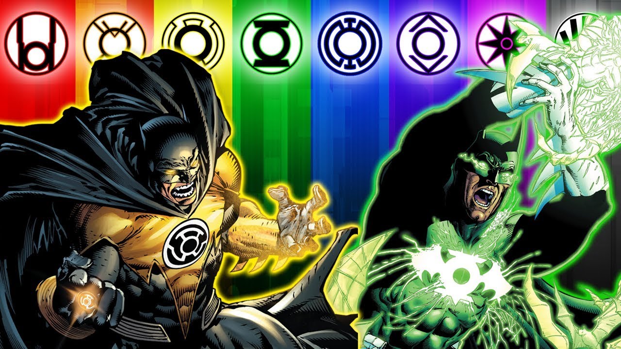 Batman's Power Rings! [Sinestro Corps, Green, Black & White Lantern] -  YouTube