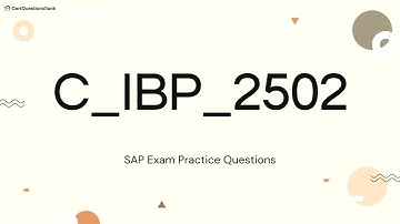 C_IBP_2502 SAP Certified Associate - SAP IBP for Supply Chain Practice Questions with Explanations