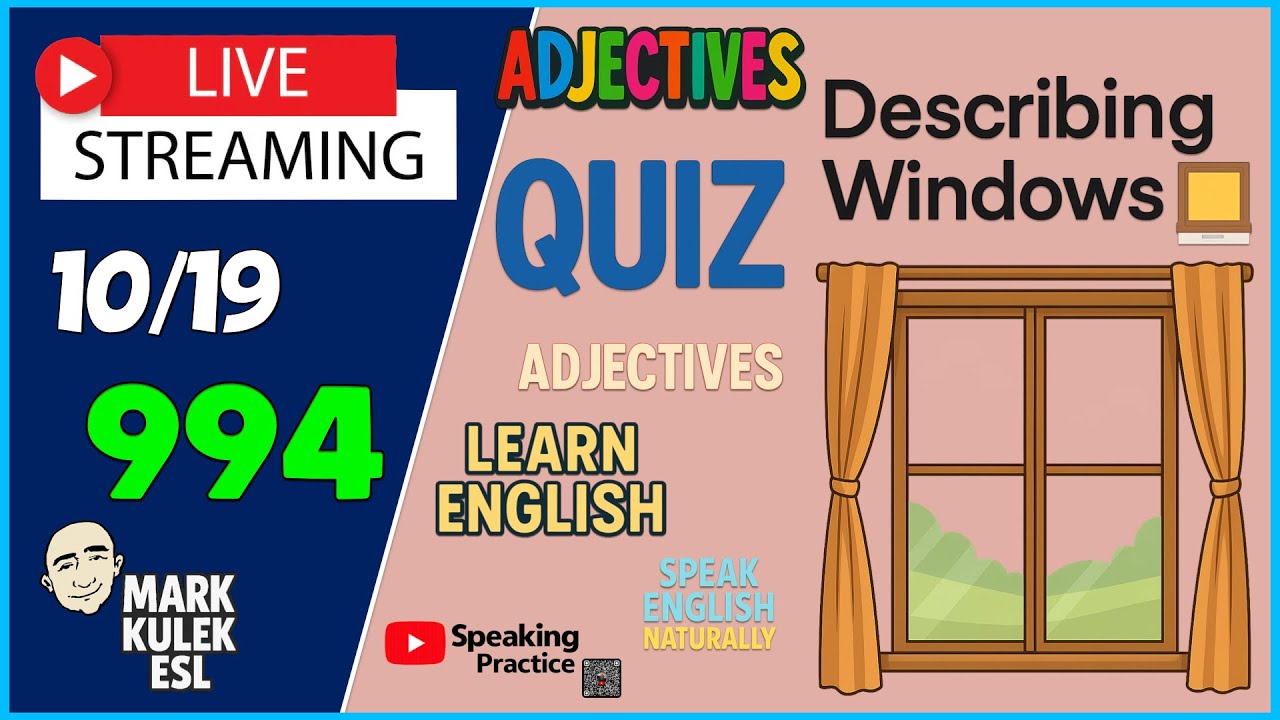 Adjectives → Describe Windows | Learn English → Live Stream Class - YouTube