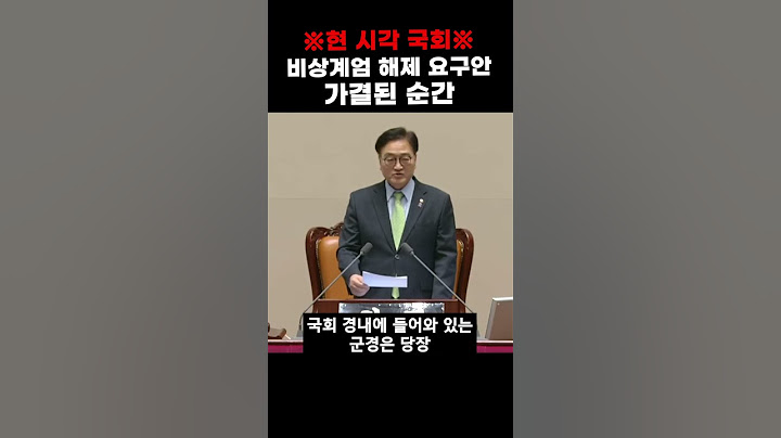 ※현 시각 국회※ 비상계엄 해제 요구안 가결된 순간