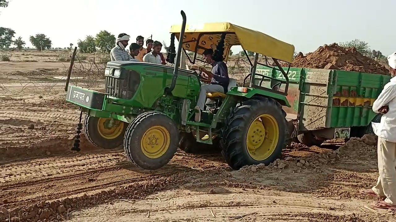 जॉन डियर 5036 डी 2023 मॉडल फुल लोडिंग ट्राला एंड जेसीबी की वीडियो