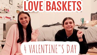 Making Galantine's Baskets with me SISTER for Valentine's Day! Emma and Ellie