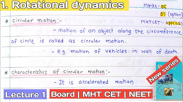 12 th science ||ch 1 Rotational dynamics|| lecture 1|| Maharashtra board||mhtcet/ neet