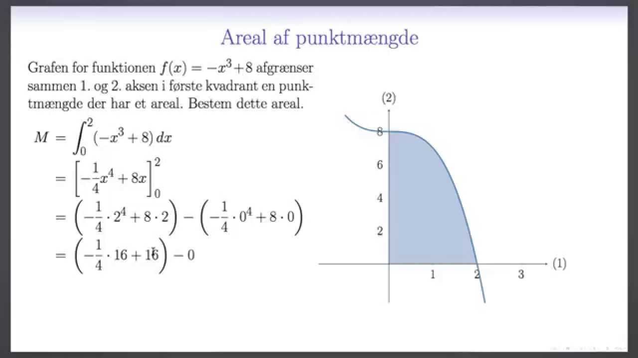 integralregning l8 areal af punktmængde uden cas youtube