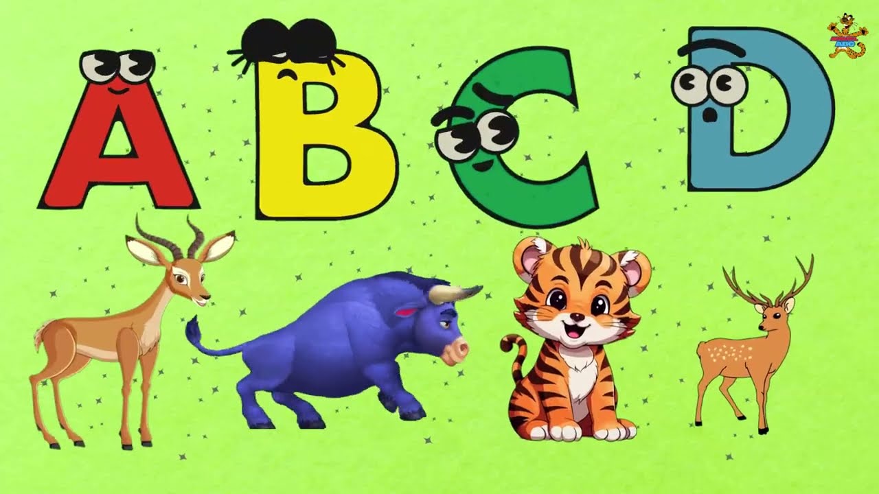ABC Farm Animal Sounds Song for Kids | Learn Animal Names & Sounds