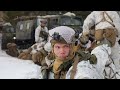 U.S. Marines conduct a Convoy in Bandvagn 206's in Setermoen, Norway