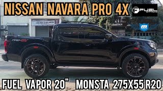 Fuel Vapor 20' wrapped with Monsta TG 275x55 R20 on a Nissan Navara Pro 4x @ RNH Tire Supply