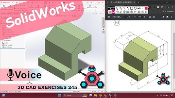 SolidWorks | 3D CAD EXERCISES 245 | StudyCadCam | Solution Tutorial |