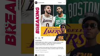 Lebron James And Anthony Davis Traded To The Celtics For Jayson Tatummocktradeviral shorts fyp