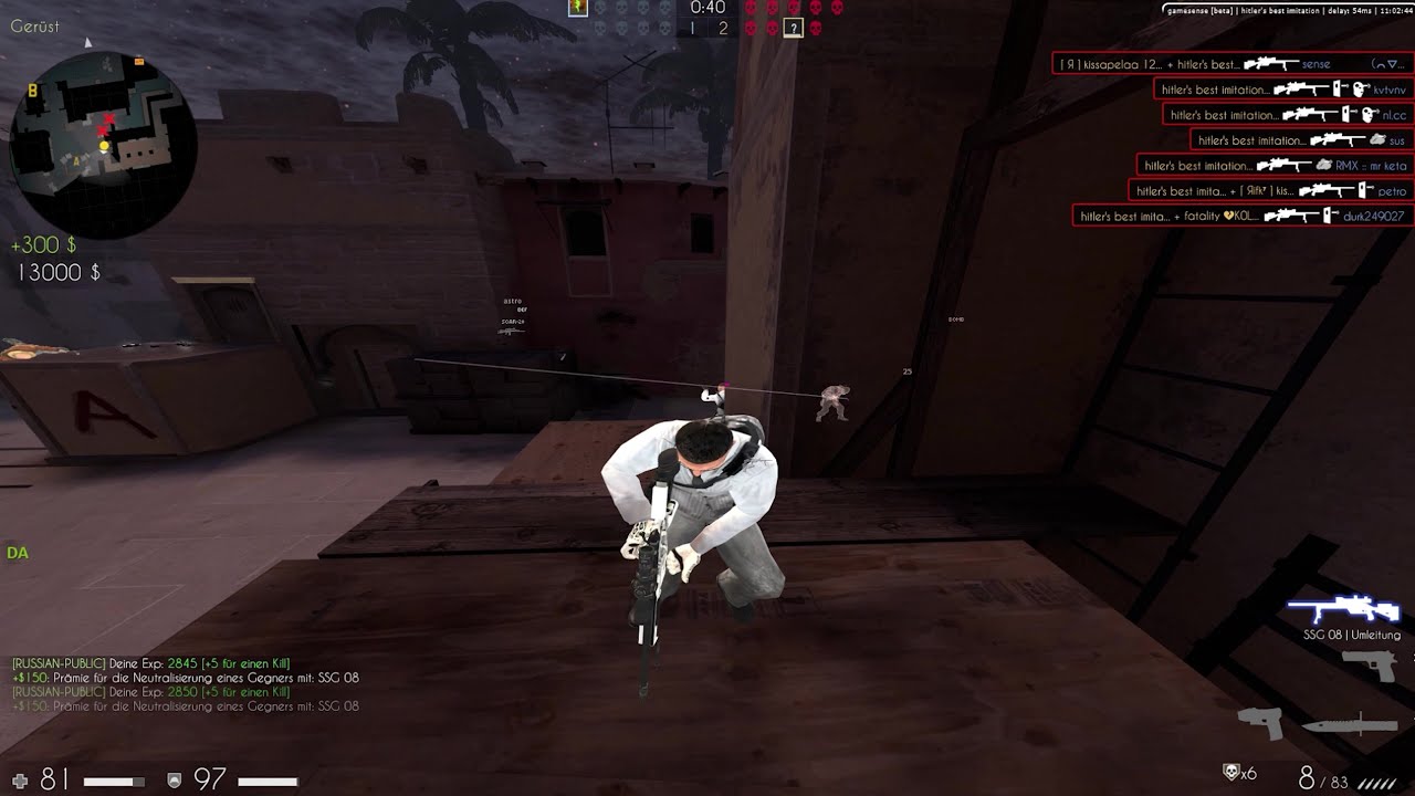 6k hvh highlights ft. gamesense.pub/skeet.cc & sauron alpha