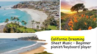 California Dreamin' - Beginner pianist/keyboard player