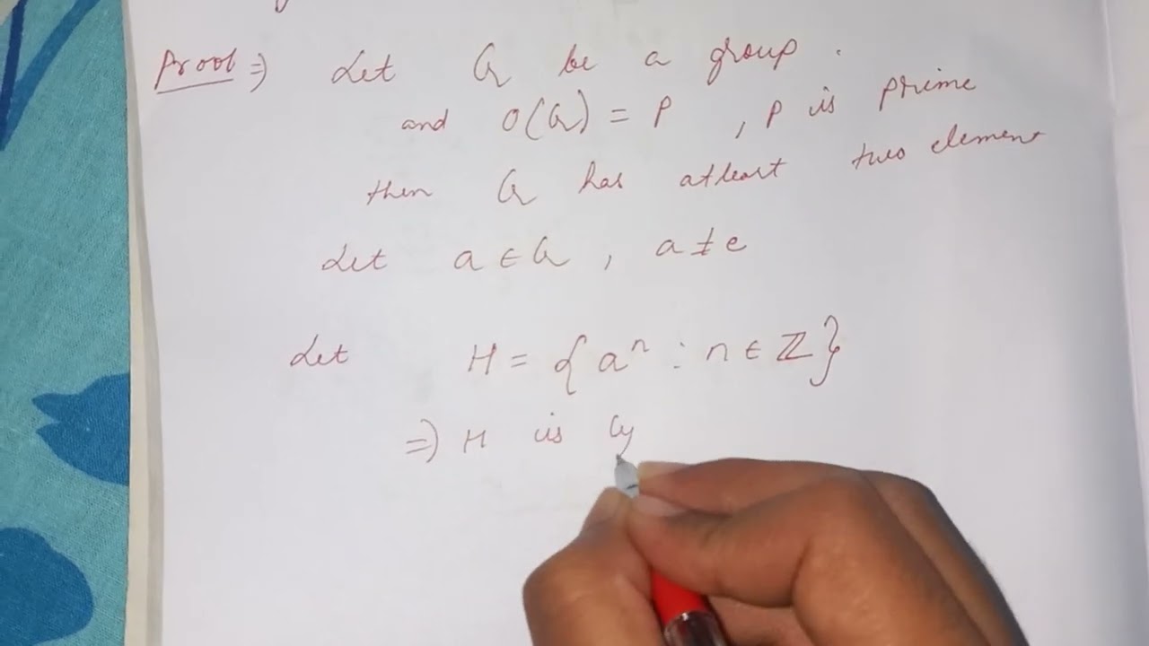 every group of prime order is cyclic