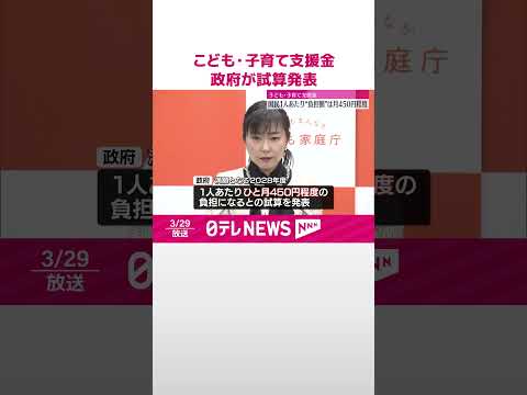 【こども・子育て支援金】1人平均450円  政府が試算発表  #shorts