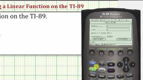 Graph a Linear Function on the TI-89
