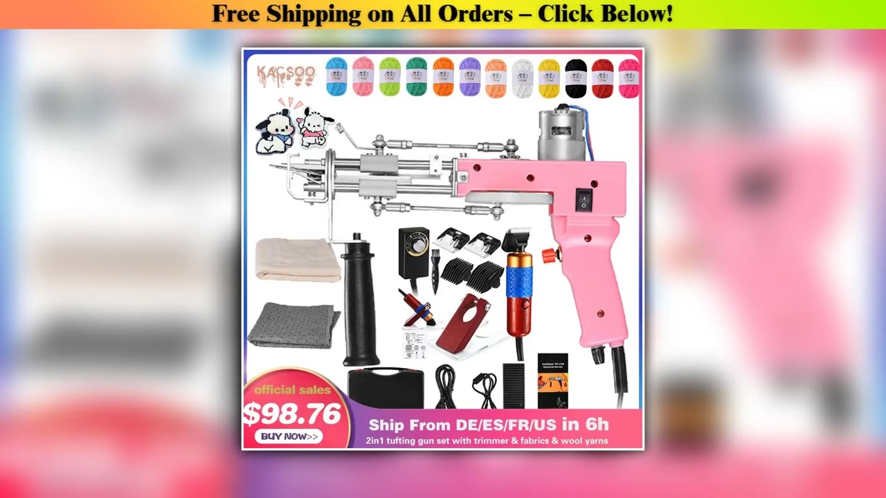 Upgraded Tufting Gun 2 in 1 Cut Loop Pile DIY Tools Electric Carpet tapis Weaving Tufting Gun