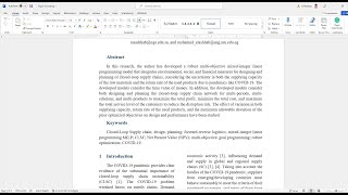Research paper formatting according to Journal Req. تعديل شكل الورقة العلمية حسب متطلبات المجلة