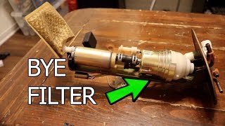 2005 Subaru Forester XT fuel filter relocation and Walbro 255lph install