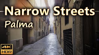Palma, medieval streets in the old Town / Mallorca, Spain / 4K HDR