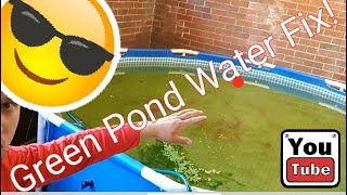 Green pond water quick fix!