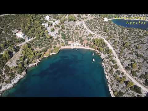 Η παραλία Μεγάλο Αμόνι (Ν.Κορινθίας) ΑΝΩΘΕΝ - Aerial video by drones Dji