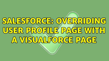 Salesforce: Overriding user profile page with a visualforce page