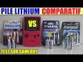Comparatif piles lithium energizer philips varta test sur gameboy couleur